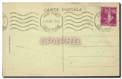 Mont-Saint-Michel - Chór Bazyliki (XI wiek) — wydawca Laurent-Nel, Rennes, n° 152 — Rewers