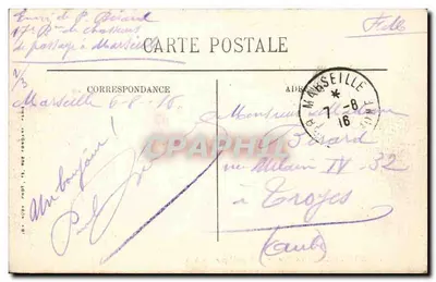 Marseille — A Rue de la République — n°7 — Verso