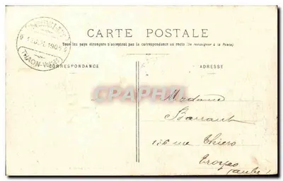 Thaon-les-Vosges — Madame Delait em excursão — Fototipia Douvillier & Ennes, Épinal — Verso