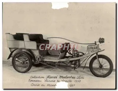Carro de corrida de 1898 — Corrida de Le Mans — Coleção Henri Malartre, Lyon