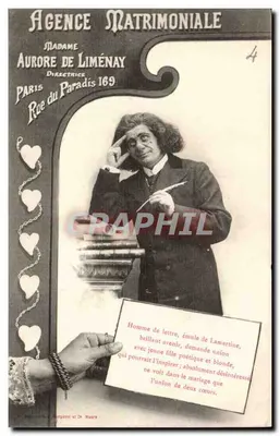 Agência Matrimonial — Sra. Aurore de Liménay, Diretora, Paris Rue du Paradis 169 — n°4