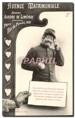 Agência Matrimonial — Sra. Aurore de Liménay, Diretora — Paris, Rua do Paraíso 169