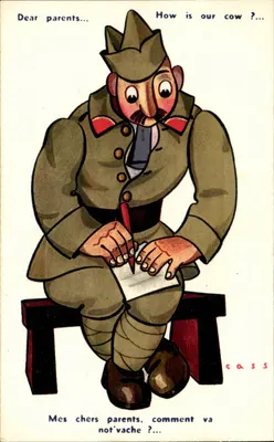 Soldado escrevendo para seus pais — como vai nossa vaca? — editor Cass