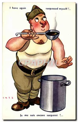 Soldado cozinheiro — caricatura — editor Cass, n° 162