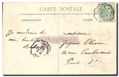 A Criança com as Piquetes — Fototipia A. Bergeret & Cie, Nancy, n° 3857 — Verso
