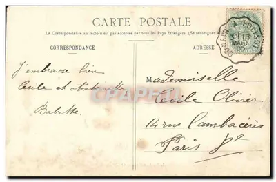 A Criança com as Piquetes — Fototipia A. Bergeret & Cie, Nancy — Verso
