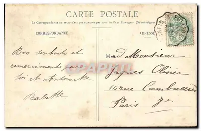 A Criança com as Bolas de Pino — Fototipia A. Bergeret & Cie, Nancy — Verso