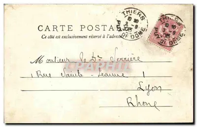 Una pastorita — L'Auvergne — Editor M. L. n° 183 — Reverso