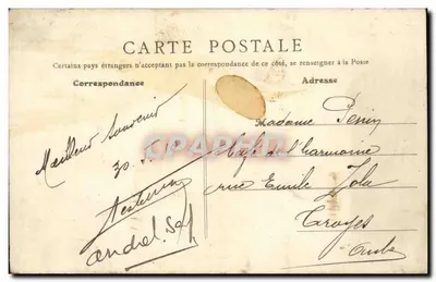 Camp de Mailly — Une rangée de Tentes — Bazar Militaire A. Nieps — Verso