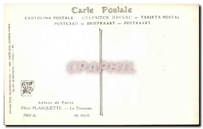 Paisaż pastorski z pasterzem i stadem — wydawca Félix Planquette, Paryż — Rewers