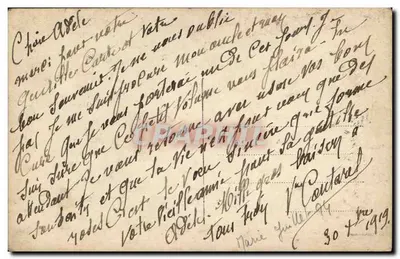 Dwa ptaki na gałęzi — zimowy krajobraz — May Bonne Binner, n°414 — Rewers