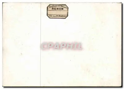 Flores de papoulas — paisagem invernal — editor RENOM, 156 rue St-Antoine — Verso