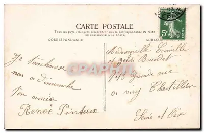 Criança anjo segurando um pacote — Feliz Natal — LE NORMAND, Paris — Verso