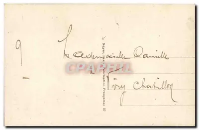 Criança pescando — cena de rio — editor Noyer, Paris — Verso
