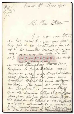 Francuski żołnierz w mundurze — kartka pocztowa typu 'Celui qui ne touille pas' — wydawca J.K. nr 9599½ — Rewers