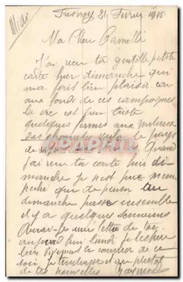 Soldado e jovem mulher — Carta do Campo de Honra — editor J.K. n° 9426 — Verso