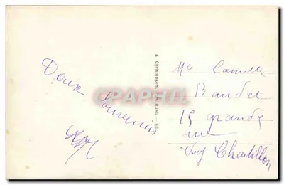 Uścisk — pocałunek — A. Christensen, Rue de la Paix, 66 — Rewers