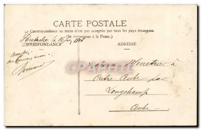 Vuillafans - Vista Geral (Lado Oeste) — Cartão postal n°416, editado pela Cité de Vuillafans — Verso