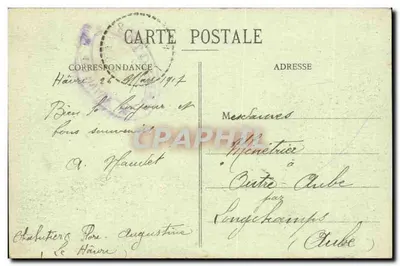 Le Havre - La Hève - Ponta da Falaise — C.V. 2053 — Verso