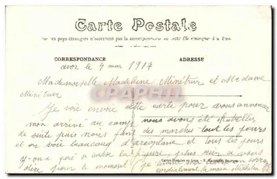 Avord (Cher) — Centro Militar de Aviação — Hangares e Aparelhos Escola — Verso