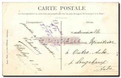 Clichy — Boulevard Nacional — Impr. Fot. 11, rue d'Alsace, Asnières — Verso