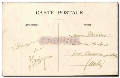 Kamp Sissonne — Aankomst van een Regiment — Pottelain-l'Arvuite, uitgever Sissonne — Achterkant