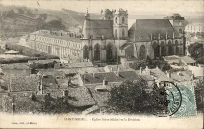 Saint-Mihiel — Igreja de São Miguel e a Divisão — Colin, editor, St-Mihiel
