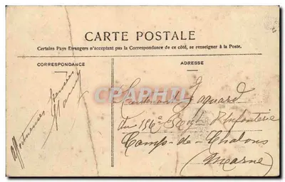 Mônaco - A Terrasse — canhões e pilhas de balas — editor R. Mangin, n° 235 — Verso