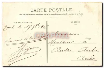 TOUL - Porte de Metz — Magasins Réunis de Toul, n° 5 — Reverso