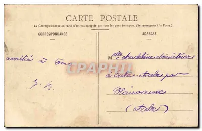 Okręgi Camp Châlons — Kanał w Sept-Saulx i Most l’Issu — L'Imprimeur Militaire Guérin, Mourmelon — Rewers