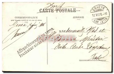 Suisse - Schweiz - Geneve - Vue prise de Glion sur CHilon et la Dent du Midi - CPA — Verso