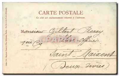 Mme Réjane na Sra. Sans-Gêne — Editor Raphael Tuck & Fils, série 200 — Verso