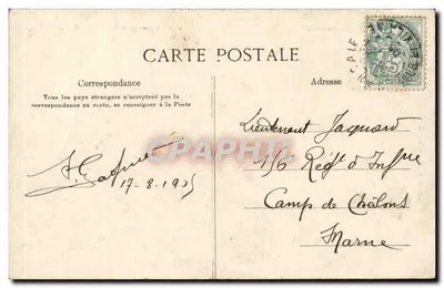 Caneale — Le Rocher — G.F. — Côte d'Emeraude — Rewers