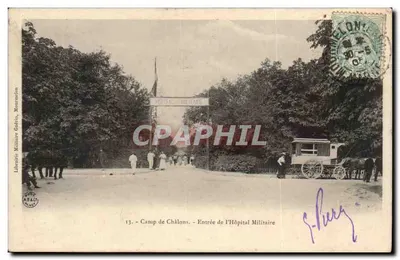 Campo de Châlons - Entrada do Hospital Militar — Livraria Militar Guérin, Mourmelon