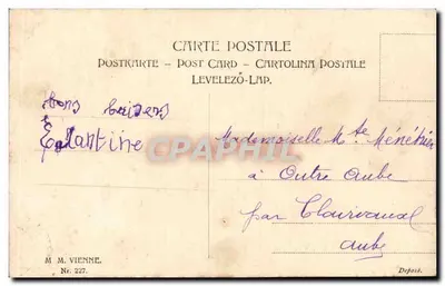 Młoda kobieta z falistymi włosami — M. M. Vienne, nr 227 — Rewers