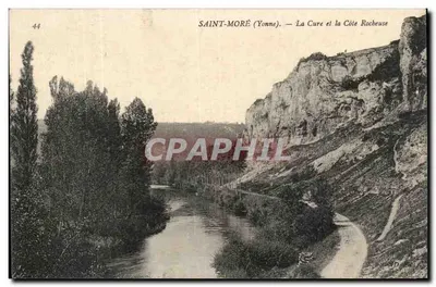 Saint-Moré (Yonne) — A La Cure e a Côte Rocheuse — Bilhete postal moderno n°44