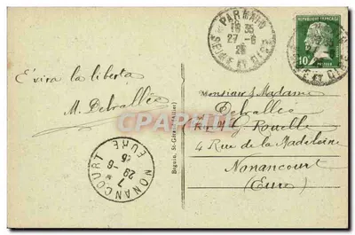 Wierzchołek Puy de Sancy (1886 m. n.p.m.) — Piekliwa Auvergne — wydawca Leduc, n° 3265 — Rewers