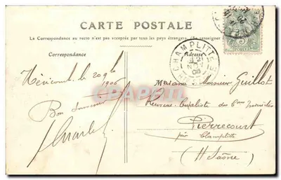 Héricourt — Widok częściowy, strona z Montbéliard — CPAPHIL 843 — Rewers