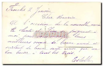 Mulher em traje de veludo verde — editor DSEB Paris, n° 3111 — Verso