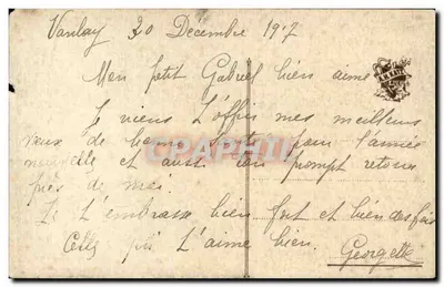 Soldado e jovem mulher — Ano Novo — editor J.K. n°2212 — Verso