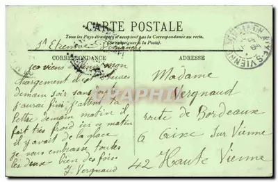 SAINT-ÉTIENNE — Prefektura i panorama nad placem Marengo — LL. — Rewers