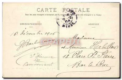 Jezioro Xenois i Święty Mont — Saint-Étienne — Wydawca: Côte-Chéruite, Remiremont, nr 97 — Rewers