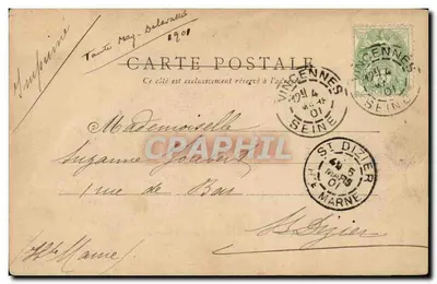 Vincennes — Vista geral, Capela e Torre de Menagem — Pougdelat, Paris — Verso