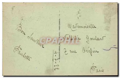 De oevers van de Marne — Restaurant van de Eiland van de Liefde — Neurdein Frères, Parijs — Achterkant