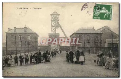 Grenay - Chevalet — mina de carvão — editor Vve Lentremy, n°11