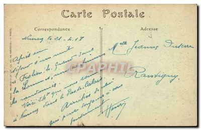Frevent — O Hotel de Ville — Imp. Lib. A. Doyen — Verso