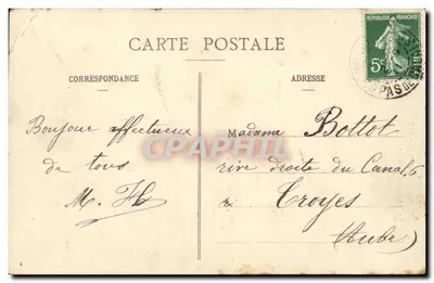 De Lantaarn van de Oostdok — Boulogne-sur-Mer — B.M., uitg. - 712 — Achterkant