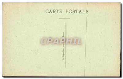 Tours (Loire-et-Cher) — Stara pocztówka: Widok na Stare Miasto Rady i Plac Rabelais — A. Papegbin — Rewers