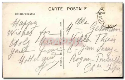 Tours (Indre-et-Loire) — Ogólny widok (z południa) i Dolina Loary — A. B. nr 4001 — Rewers