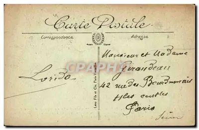 Chinon — Het Kasteel — uitgever L. L. n°63 — Achterkant